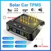Солнечный TPMS автомобильный датчик давления в шинах цифровой цветной дисплей 4 внешних датчика водонепроницаемый давление в шинах предупреждение о температуре
