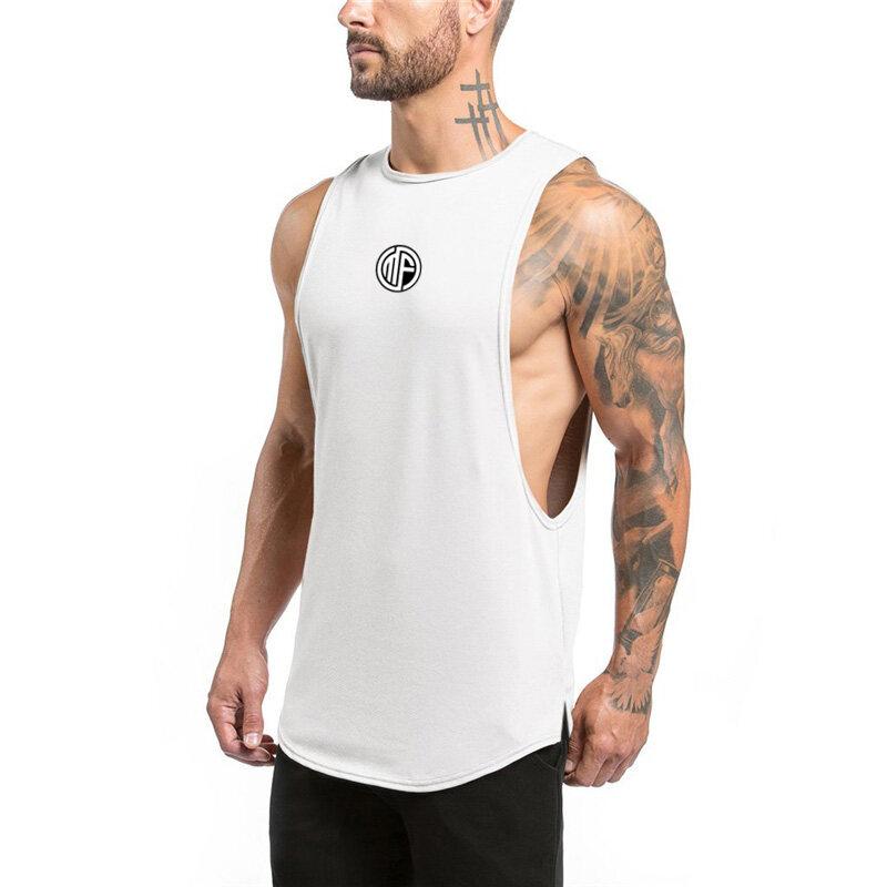 Muscleguys Мужская спортивная одежда для фитнеса майки для бодибилдинга майка-стрингер для мужчин жилет для фитнеса спортивный хлопковый тренажер для мышц без рукавов