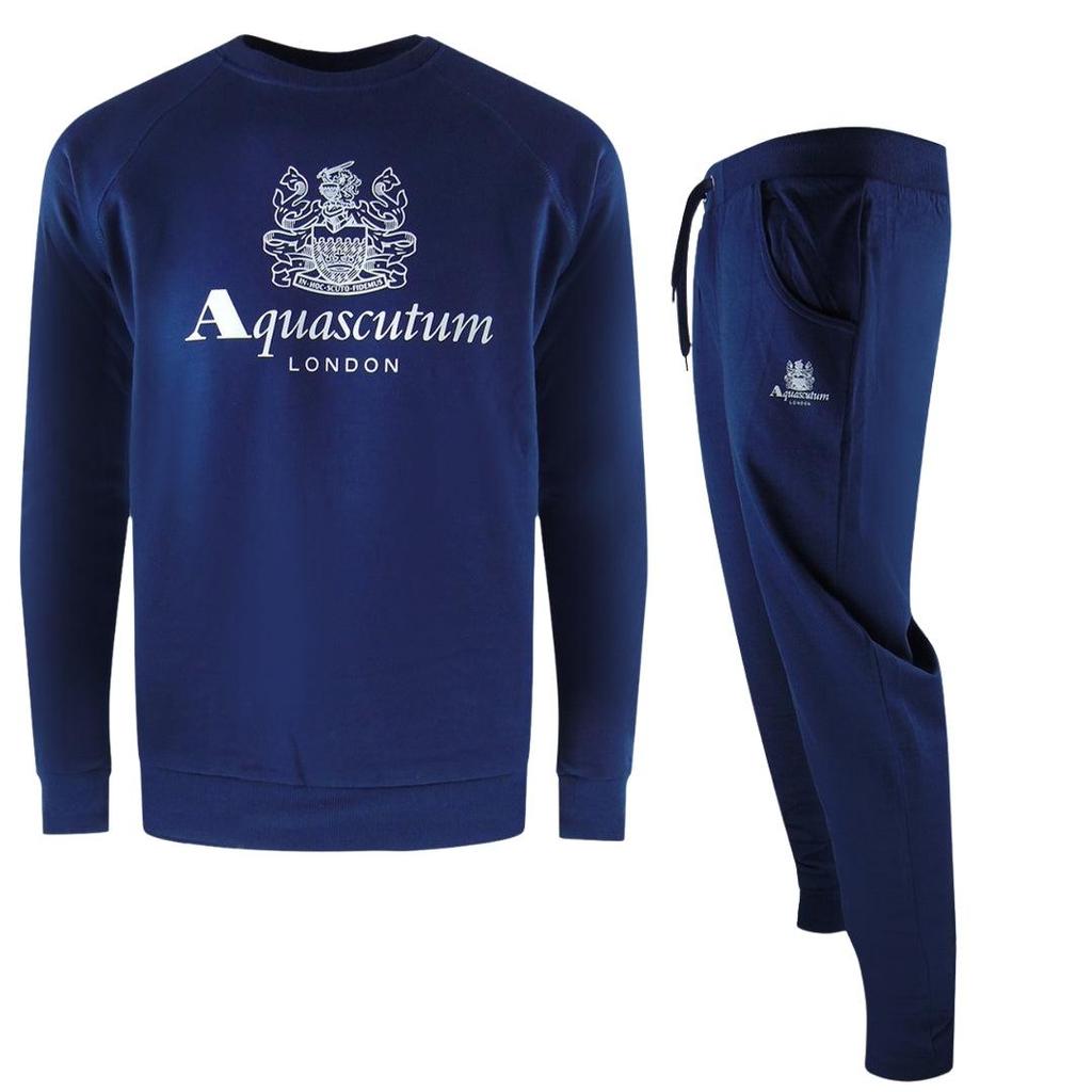 Мужской спортивный костюм Aquascutum London с логотипом и круглым вырезом