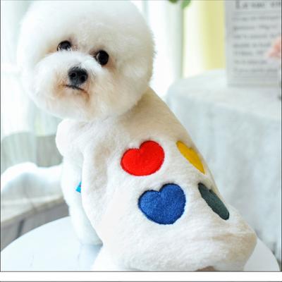Четырехцветный хлопковый жилет Love, одежда для щенков VIP Schnauzer Fadou Bomei Cat, осенне-зимняя одежда