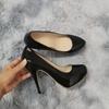 New Women Pumps Autumn Round Toes High Heels Fashion Sexy 12cm Heel Banquet Platform Stilettos Wedding Prom Shoes Plus Size