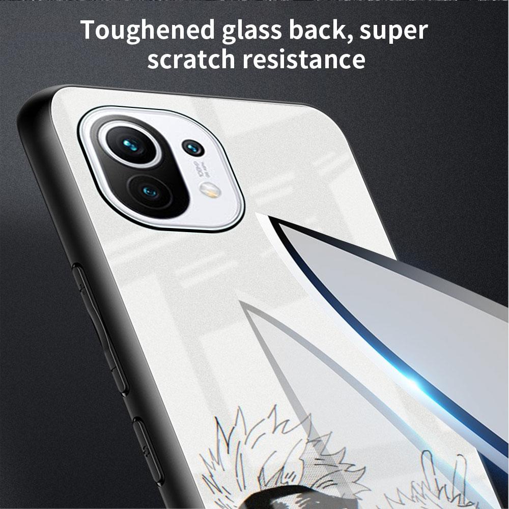 Чехол для телефона Jujutsu Kaisen Anime Glass для Xiaomi Poco X3 NFC 11 Lite 11T F3 M3 для Redmi Note 11 10 9 8 Pro 10S 9S 9A 9C