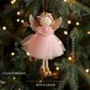 1PC Angel Girl Romantic Christmas Gift Pendant Creativity Plush Doll Decoration Cute Mesh Ornament