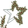 Зеленая Звезда Каркас для Венка Металлическая Проволока Металлическая Форма для Венка Цветочные Поделки Обручи Дом Вечеринка