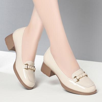 Женские туфли на плоской подошве с квадратным носком, толстый каблук, неглубокий носок, дышащие, сверхмягкая подошва, мягкая поверхность, удобные туфли без застежек