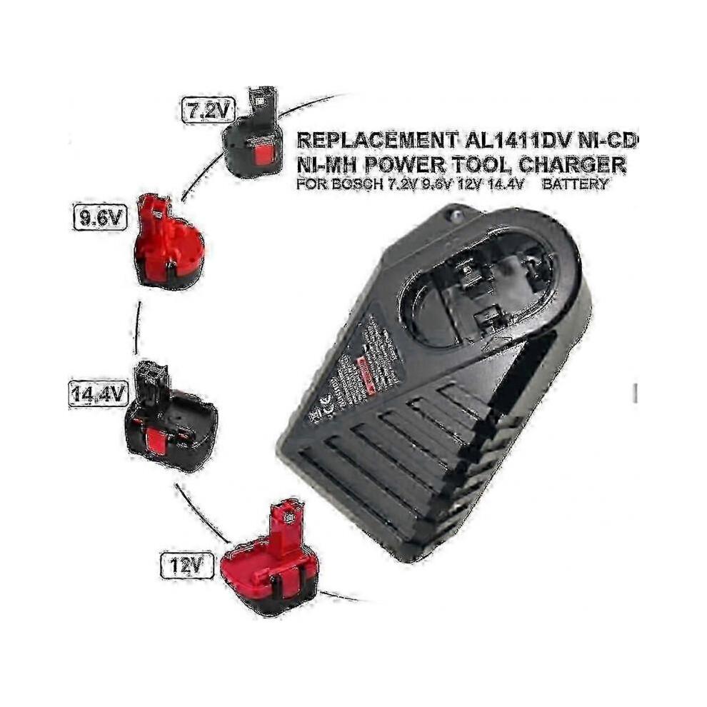 Ni-CD Ni-MH Battery Charger for Bosch, 7.2V 9.6V 18V 14.4V AL1411DV Battery Charger for BAT038 BAT048 BAT043 BAT045 BTA1