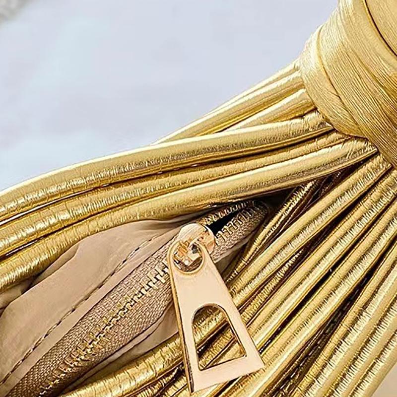 Сумки женские, плетеные вручную, сумки-лапши, веревочные, завязанные, вытянутые, серебряный вечерний клатч-хобо