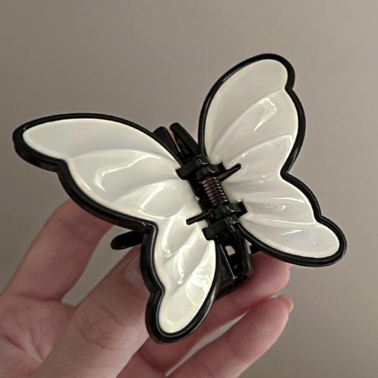 Hair Claw Stable Gripping Thick Spring Anti-Slip Tooth Comb Hair Clip Butterflies Shape