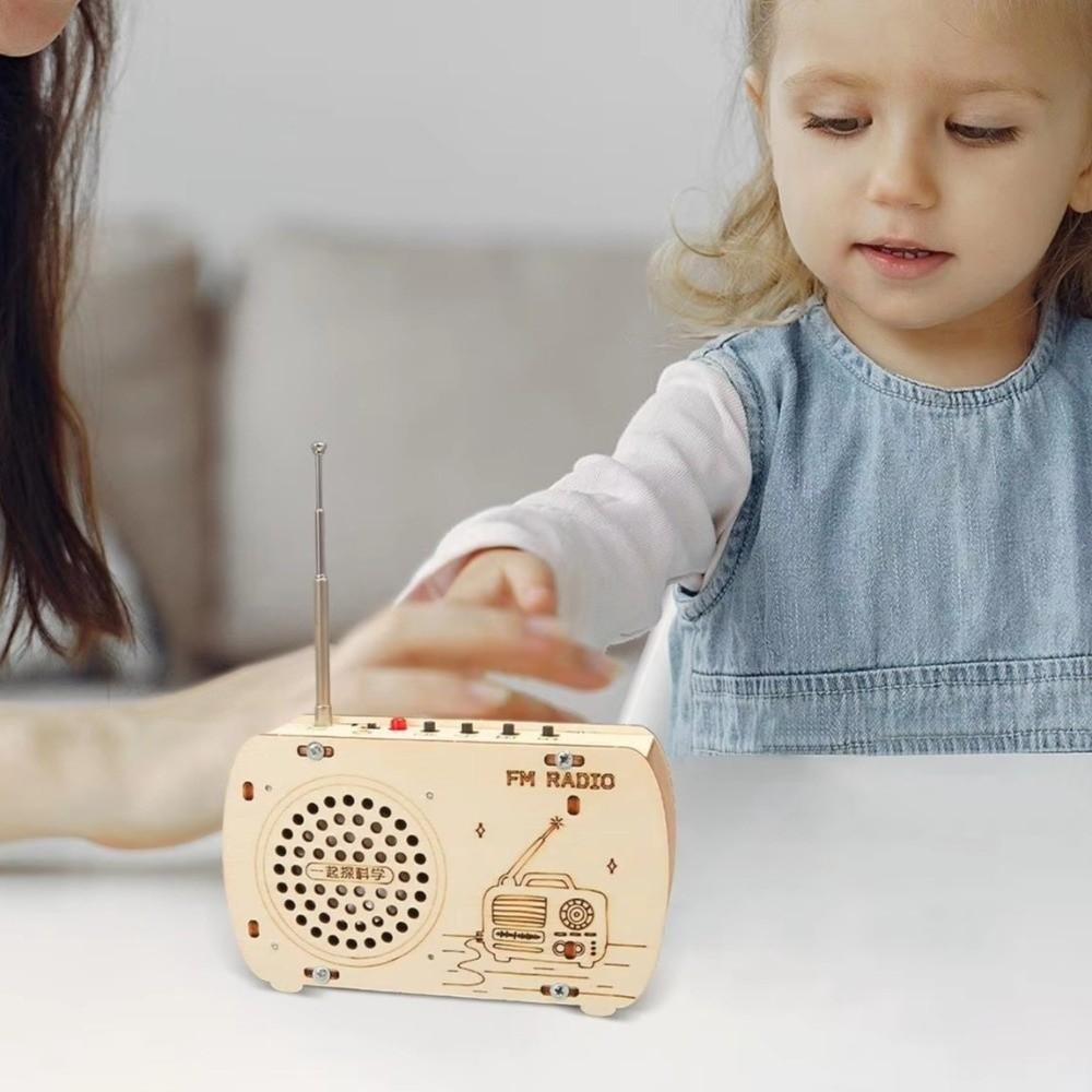 DIY Craft Wood Radio Material Set Scientific Training Experimental Kits Student Learning