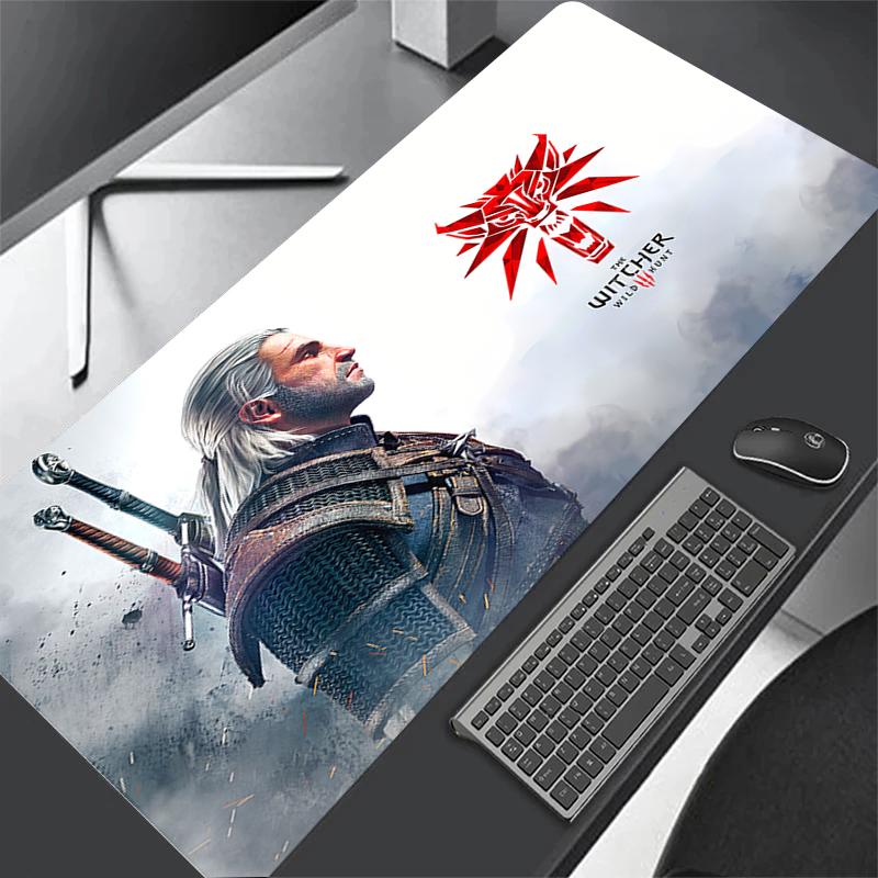 T-The W-Witchers 3 W-Wilds H-Hunt Mouse Pad Desk Accessories Office 900x400mm Mouse Pad Anime Carpet Desk Mat PC Gamer Cabinet