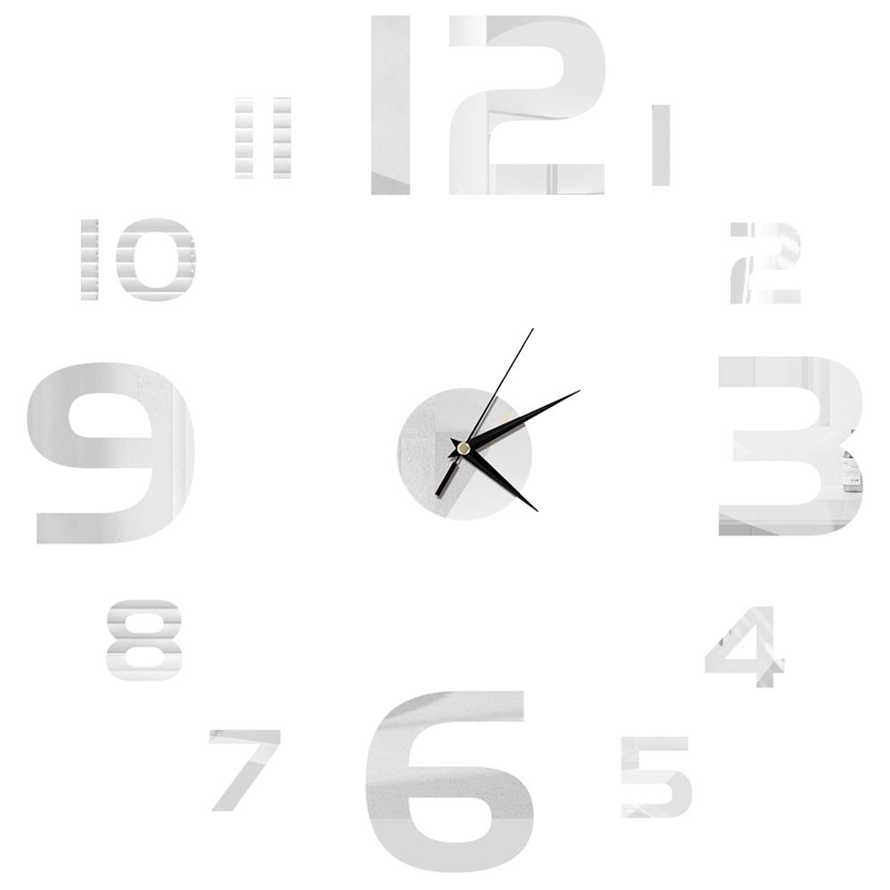 27inch Nordic Wall Clock Dining Restaurant Cafe Decorative Wall Mirror Sticker Acrylic Face Silent Clocks Living Room Decoration