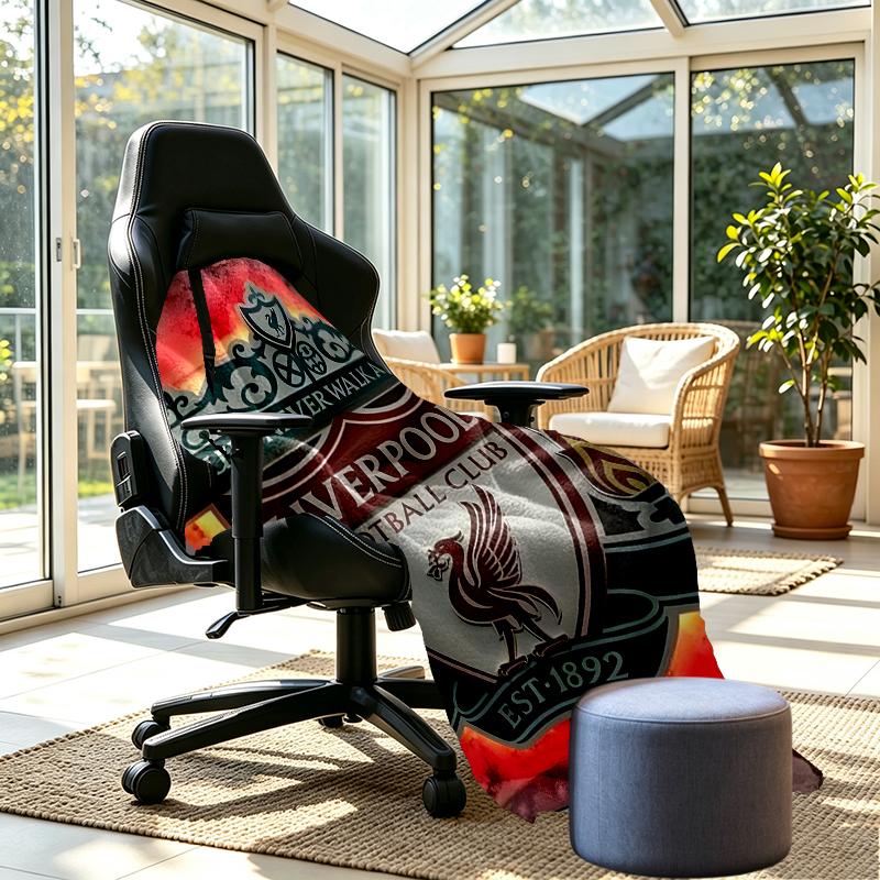Плед Liverpool F.C. - Мягкий и Удобный, для Спальни, Путешествий, Дивана, Домашнего Декора - Подарок на День Рождения, Рождество для Друга