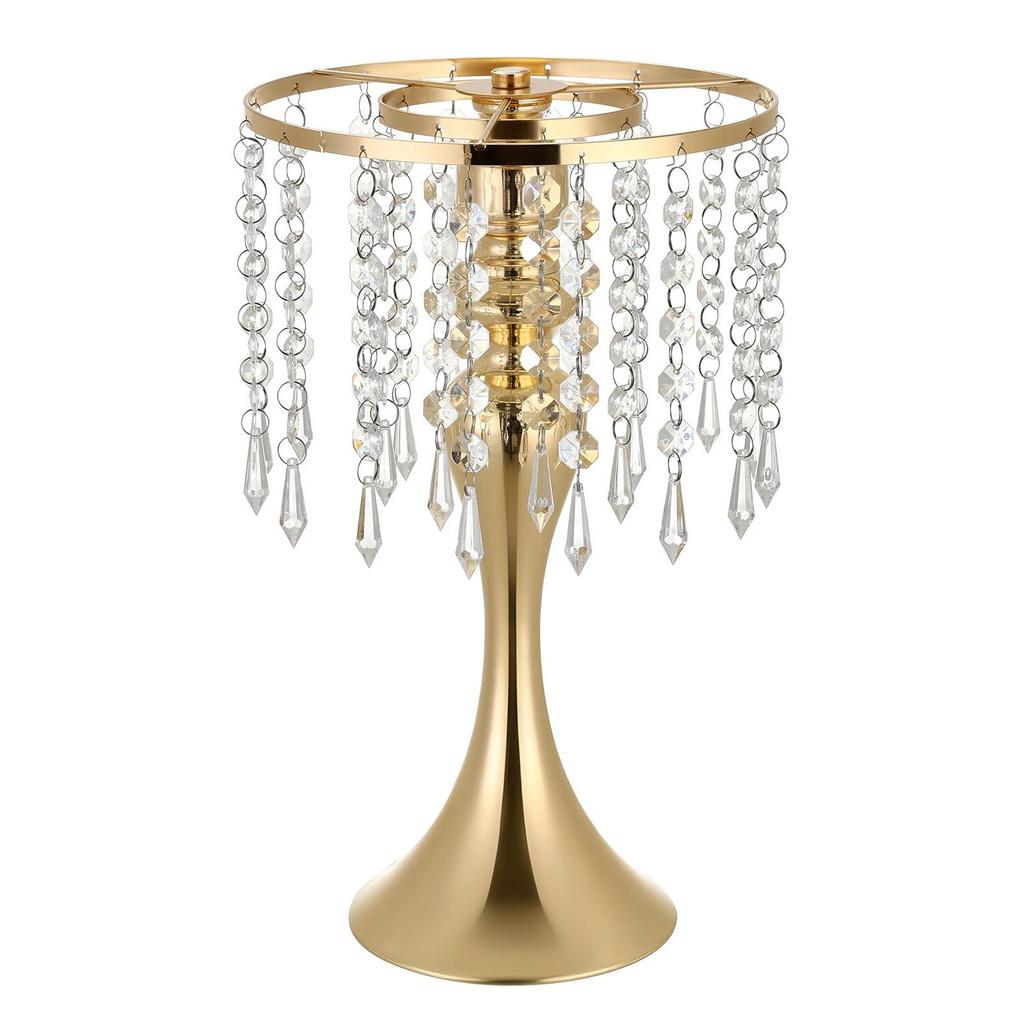 20 PCS Wedding Flower Vase, 33.5 cm Tall Flower Table Centerpieces, Crystal Banquet Vases Easy Installation, Electroplated Finish, Versatile