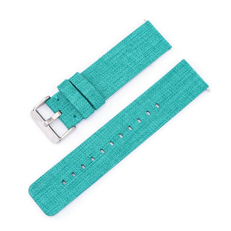 Stainless Steel Pin Buckle Nylon Woven Canvas Replacement Watch Band, Adjustable 12mm Wrist Strap