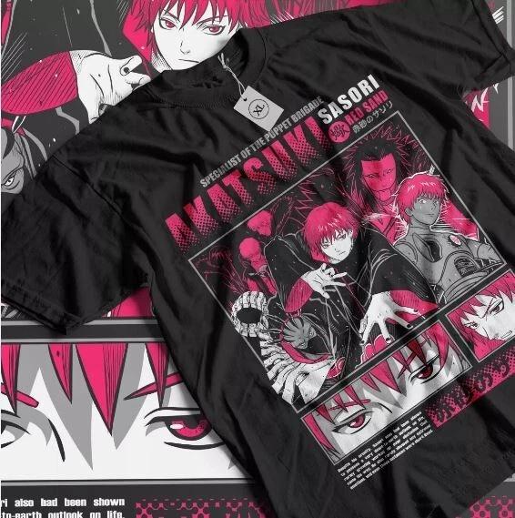 Sasori TShirt Unisexga Strip Naruto Kakashi Horror Anime Gift Shirt All Size