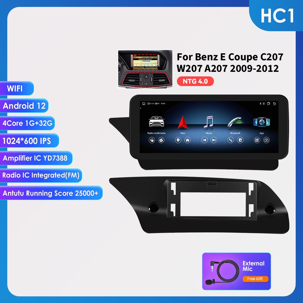 Hizpo 4G LTE Octa Core 2 Din 10,25-дюймовый интеллектуальный RDS автомобильный радиоприемник для Mercedes Benz E-Class 2-дверный C207 W207 A207 2009-2012 NTG 4.0 левостороннее вождение
