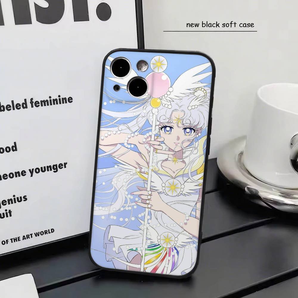 T-Tsukino U-Usagi Brave Cartoon Girl Sailor M-Moon Phone Case Silicone Soft For IPhone 17 Air 16 15 14 13 12 11 Plus Pro Max Plu
