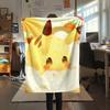 Cute Pikachu  Print Flannel Blanket, High quality Comfortable for All Seasons, Home Decor, Warmth and Comfort