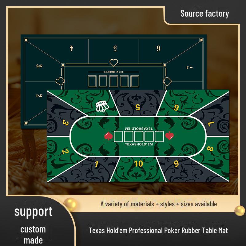 Коврик для покерного стола Texas Hold'em Silent Non-slip - утолщенная ткань для карточек для семейных вечеринок, в стиле TikTok, очень большой