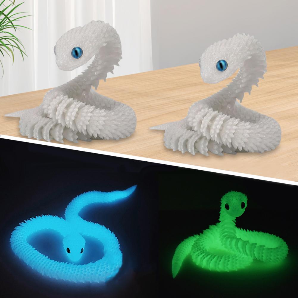 Fidget Snake Toy Realistic 3d Printed Snake Ornament with Flexible Joints Effect Model Creative Funny Snake Toy for Kids Adults