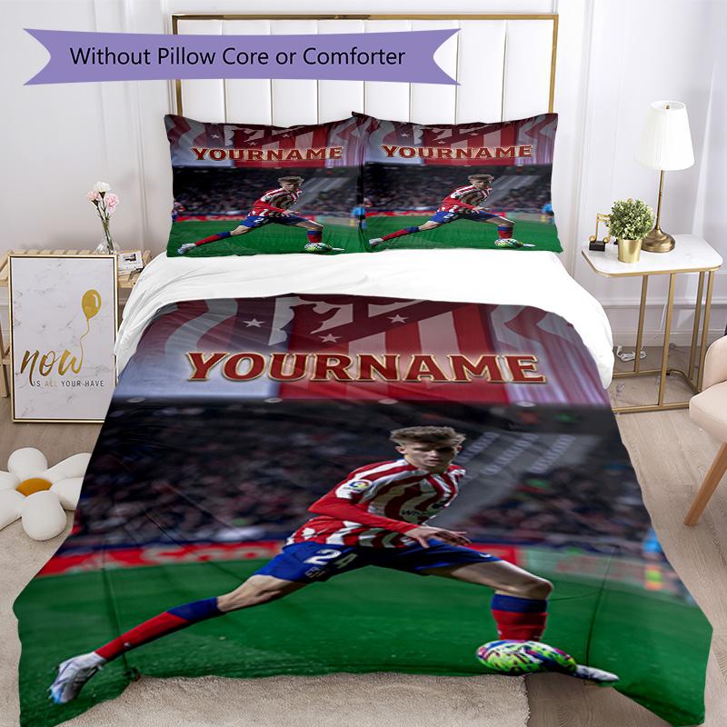 Atletico Madrid Customize your name Bedding Set Breathable Duvet Cover with Pillowcases Home Decoration Birthday Gift
