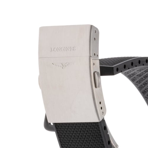 Longines Men's CONQUEST V.H.P. Quartz Watch, 5 ATM Water Resistant, Sapphire Crystal, Silver Dial, Stainless Steel, L3.726.4.76.9, Black