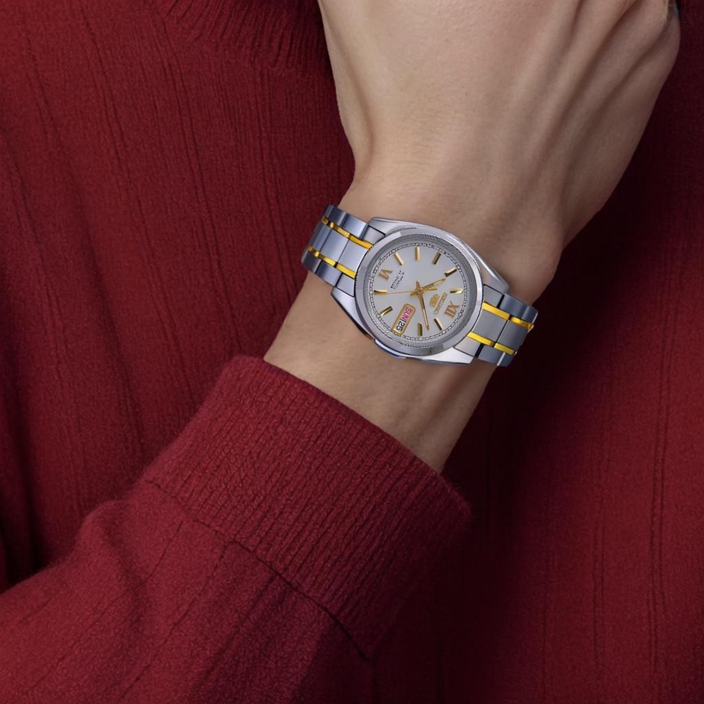 Seiko Автоматические Механические Часы с Ремешком из Нержавеющей Стали 37мм Мужские Часы Белый Циферблат SNKL57K1
