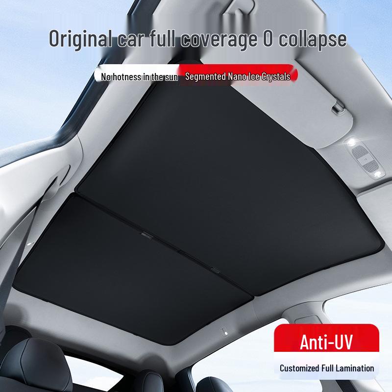 Tesla Model 3 Refresh YL Sunshade: Skyview Sunroof Heat Insulation & Sun Protection.