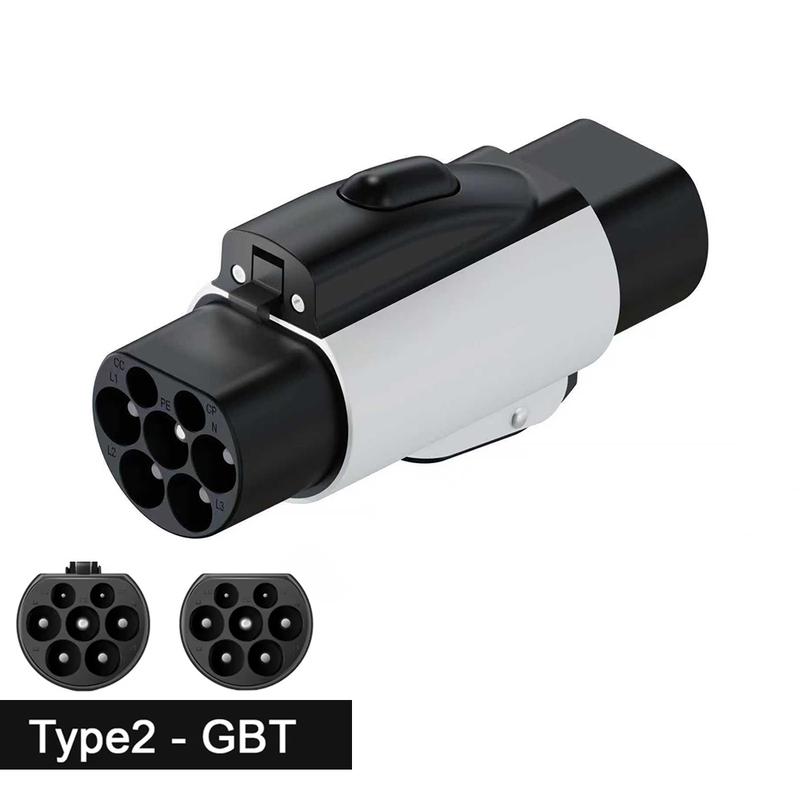 Type 2 to GBT Adapter 32A 7.2/22KW EV Charger Type2 to GBT China Standard Eletric Vehicle Converter For Chinese Car 1P/3P