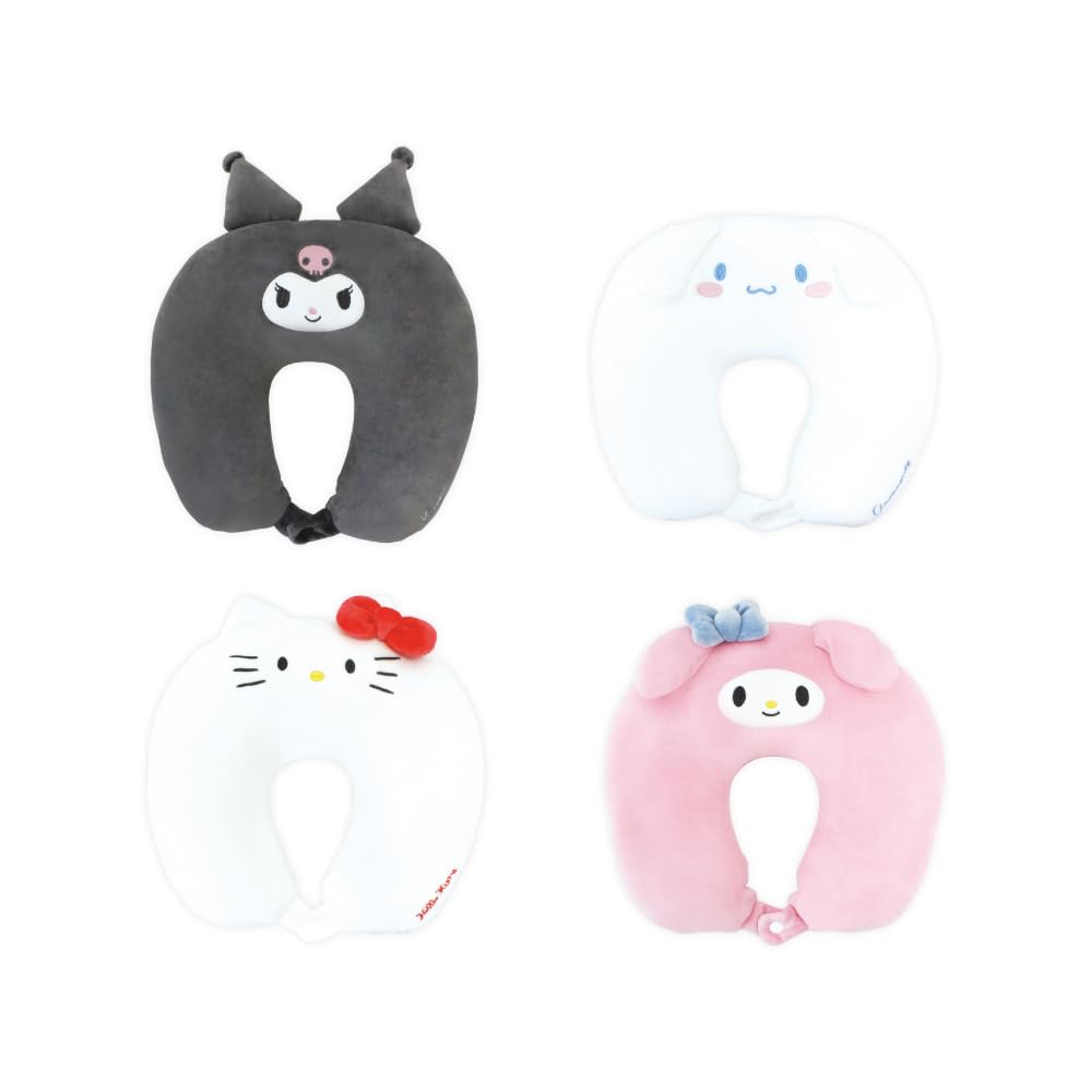 Tees Factory Персонажи Sanrio Шея Hello H150 x W165 x D310mm H300 x W320 x D100mm Подушка 2-в-1, Китти, (Диванная подушка), (подушка), SR-5529214KT