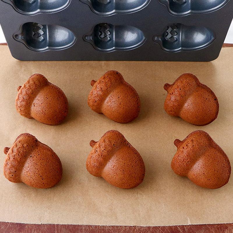 Форма для мадленов на 6 ячеек, антипригарная, из углеродистой стали, секрет профессионального пекаря, сверхпрочная форма для выпечки блинов, маффинов, печенья