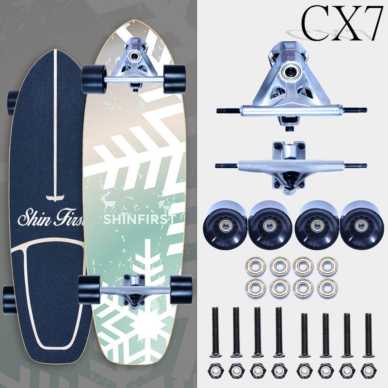 Доска для серфинга, скейтборд, лонгборд, скейтборд, мигающие колеса, скейтборд для спорта и отдыха на природе 77x22.5x12 см