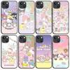 B-62 sanrio Friends черный чехол для Samsung S24 S23 S22 S21 S20 FE S10 Lite Ultra S7 S8 S9 Plus A05S A11 A12 A13 A15 A22 A24 A25 A32 A52 A71 5G