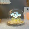 Elegant LED Tulip Decor In Glass Dome - Art Deco Night Light, Ideal for Christmas & Valentine's Day Gift