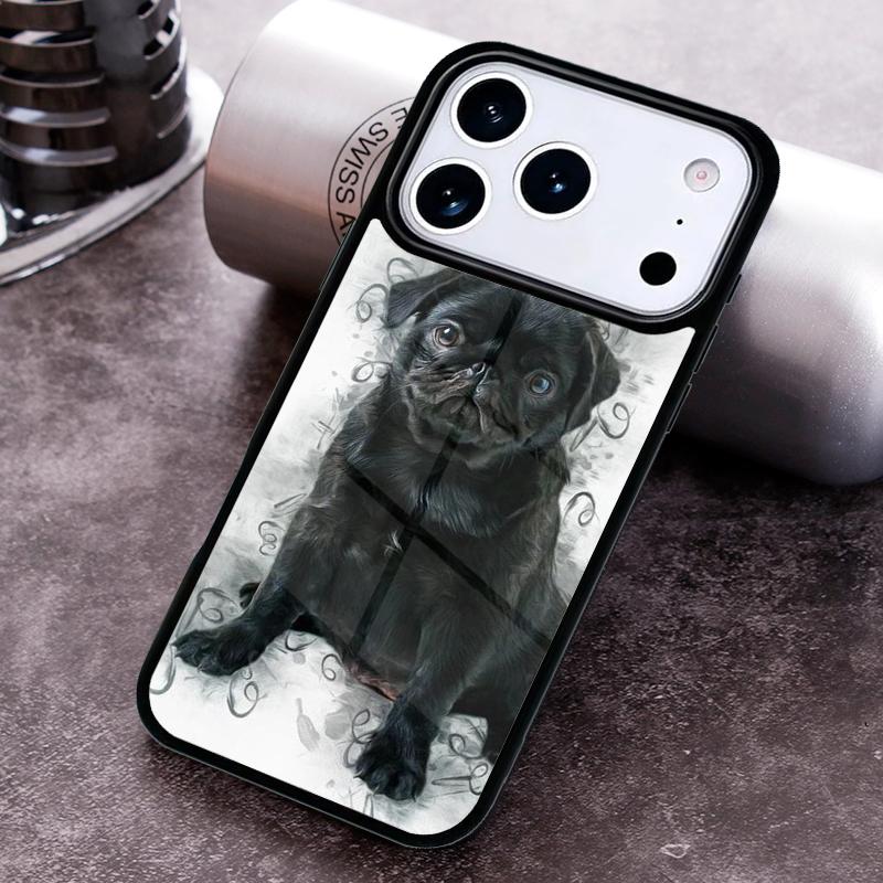 Pug Dog soft Phone Case for iPhone 17 16 15 Pro Max Air 14 13 12 11 Plus Shockproof Capa Cover
