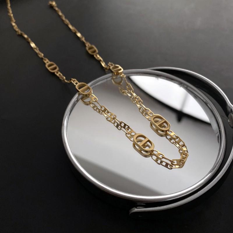 Ожерелье из 18-каратного золота и титановой стали в форме свиного носа — роскошная, высококачественная ретро-цепочка на ключицу для женщин