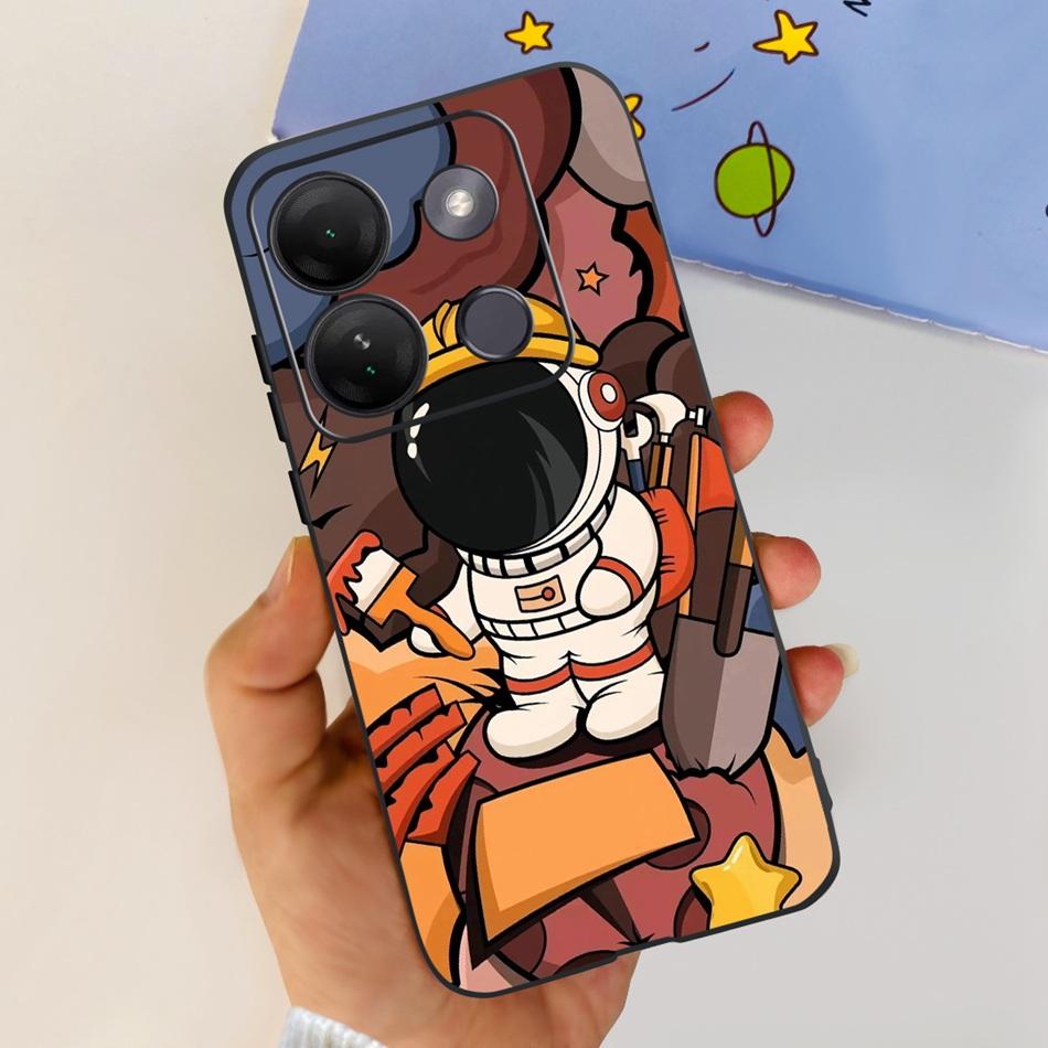 Для Infinix Smart 7 HD Чехол Smart 7HD X6516 2023 Элегантная Печать Мягкий Силикон ТПУ Тонкий Задняя Крышка Телефона