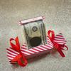4Pcs Christmas Surprise Money Pull Pouch DIY Cash Pull Out Box with Ribbons Holiday Money Holder for Cash Gift Pull