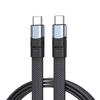 Кабель для быстрой зарядки USB C Плоский нейлоновый провод 240 Вт Мощная поддержка Быстрая передача данных Шнур Type C