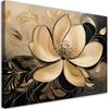 Canvas Print, Flowers Leaves Glamour