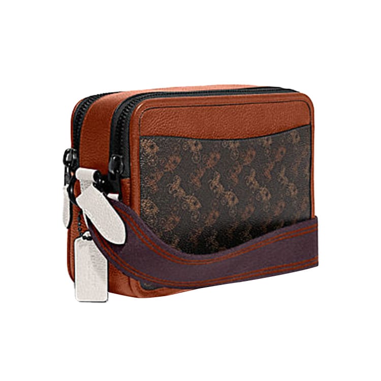 COACH Charter Artificial Leather Camera Bag, Shoulder Bag, Crossbody Bag Medium Men's Dark Brown C8445-JITX0
