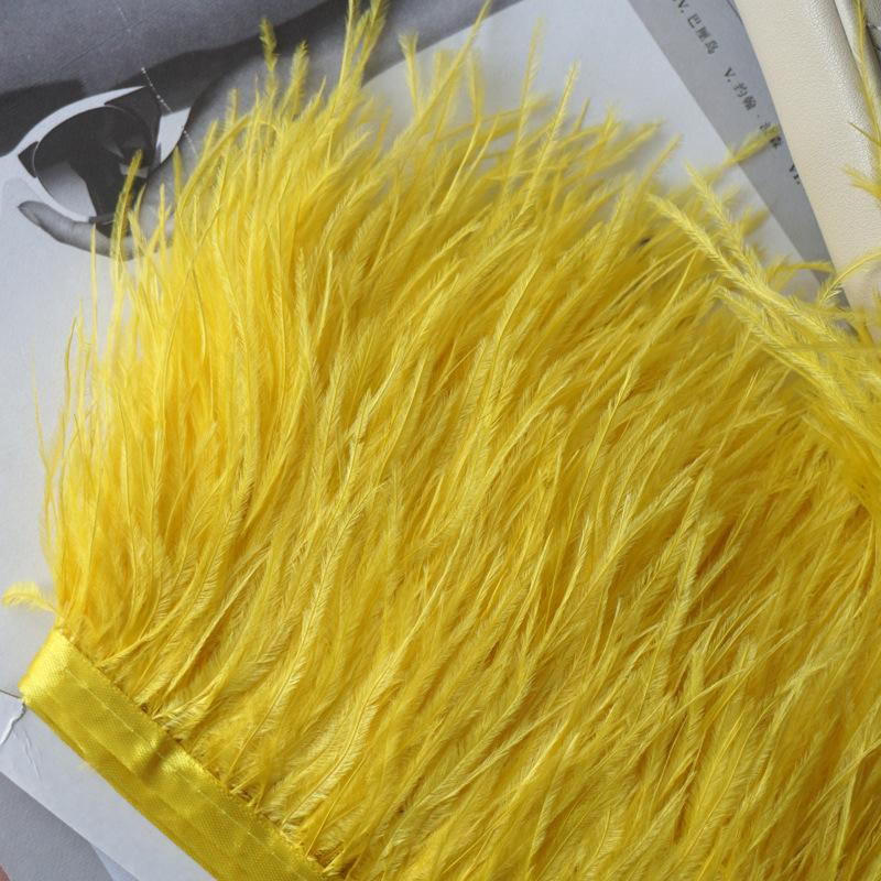 Платье из страусиных перьев 8-10 см, модное украшение, ткань с перьями и кисточками, аксессуары для одежды 