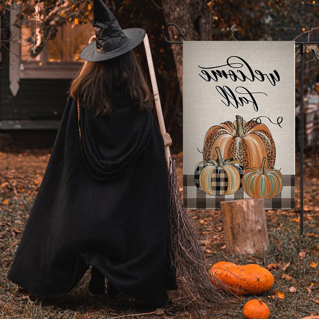 Fall Garden Flag Watercolor Vertical Outdoor Decoration 12.5 X 18 Inch