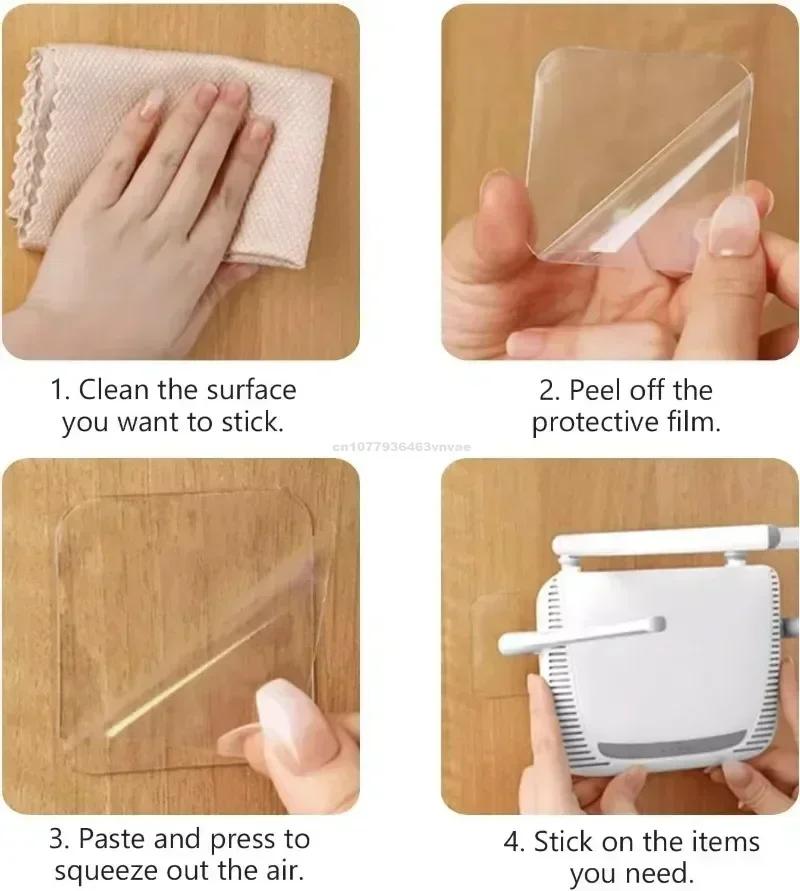Сверхпрочный клей двухсторонняя клейкая лента для деревянных квадратных настенных наклеек для дома, ванной комнаты, бесшовные водонепроницаемые ленты
