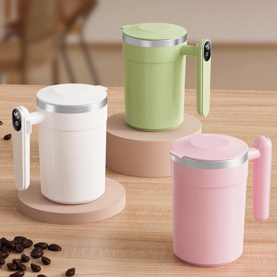 Automatic Magnetic Stirring Mug Rechargeable Blender Cup with Detachable Stirrer Portable Electric Mixing Mug for Hot Protein Shakes Coffee Tea