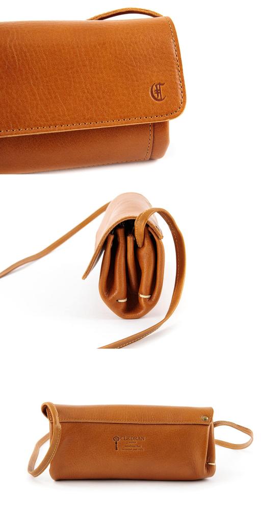 Wallet Shoulder Bag Genuine Leather Green [Credran] CR-CL3449-GR