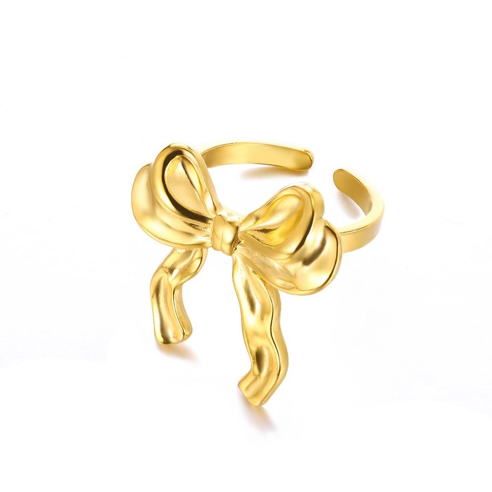Pinky Zircon Ring for Women Stainless Steel Gold Ring Trend Couple Waterproof Aesthetic Wedding y2k Jewelry anillos