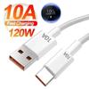 120W 10A USB To Type C Quick Charging Cable for iPhone Samsung Xiaomi Huawei USB C Mobile Phone Data Cord Fast Charge Data Cable