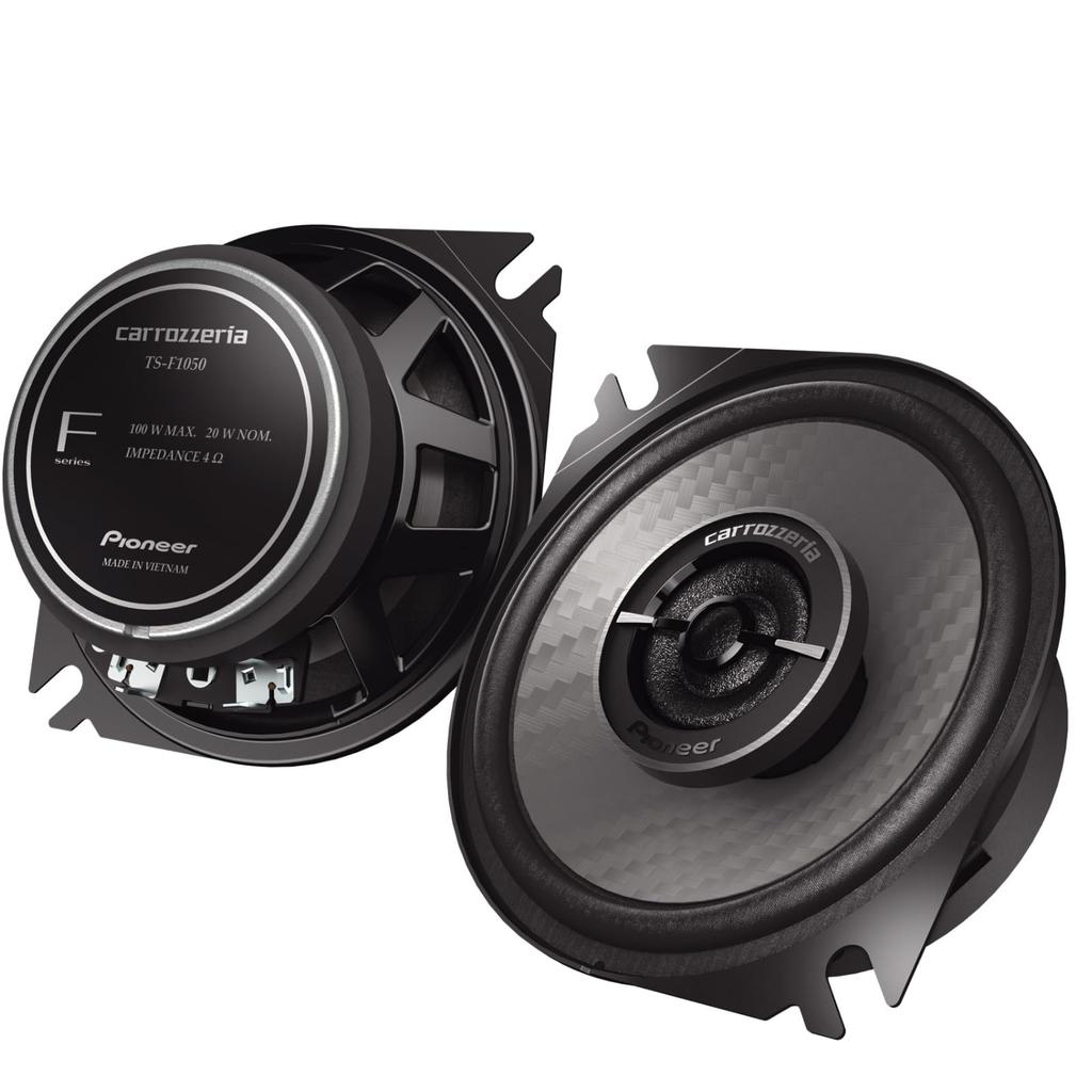 Pioneer 10cm Custom Fit Coaxial Audio Speakers TS-F1050 2-Way High-Resolution (Carrozzeria)