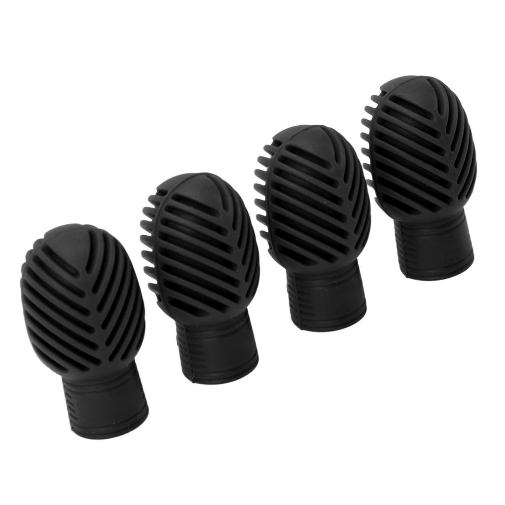 4PCS Drumstick Silent Practice Tip Silicone Stretchable Drum Practice Percussion Tip Black